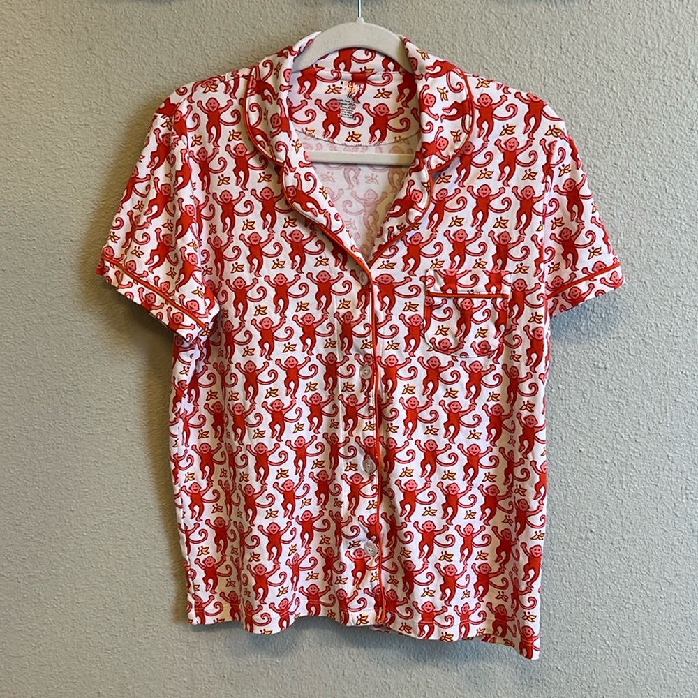 ROLLER RABBIT MONKEY PAJAMA TOP ONLY M